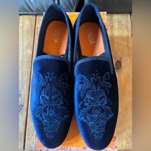 Tallia Orange Quinzio Embroidered Nazy Velvet Men’s Loafer 10 NWB Great for Prom
